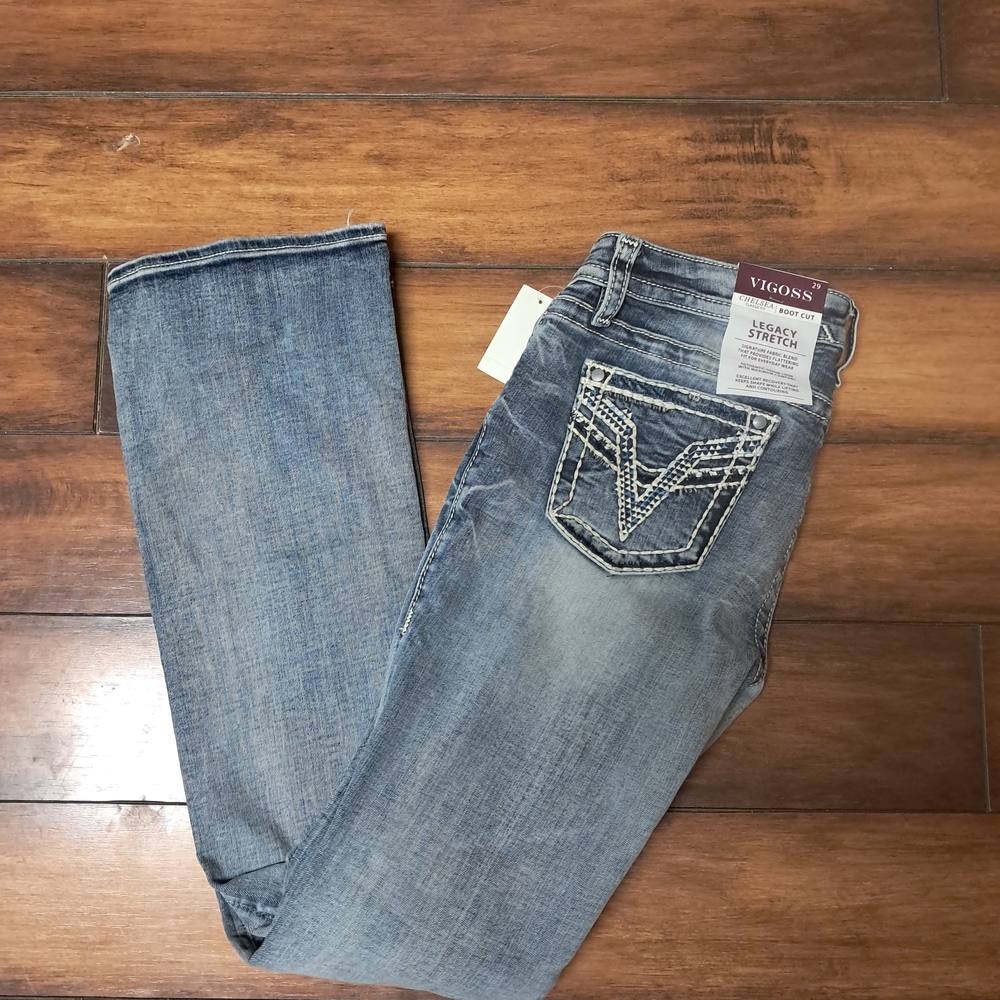Vigoss Light Blue Denim with Embroidered Detail